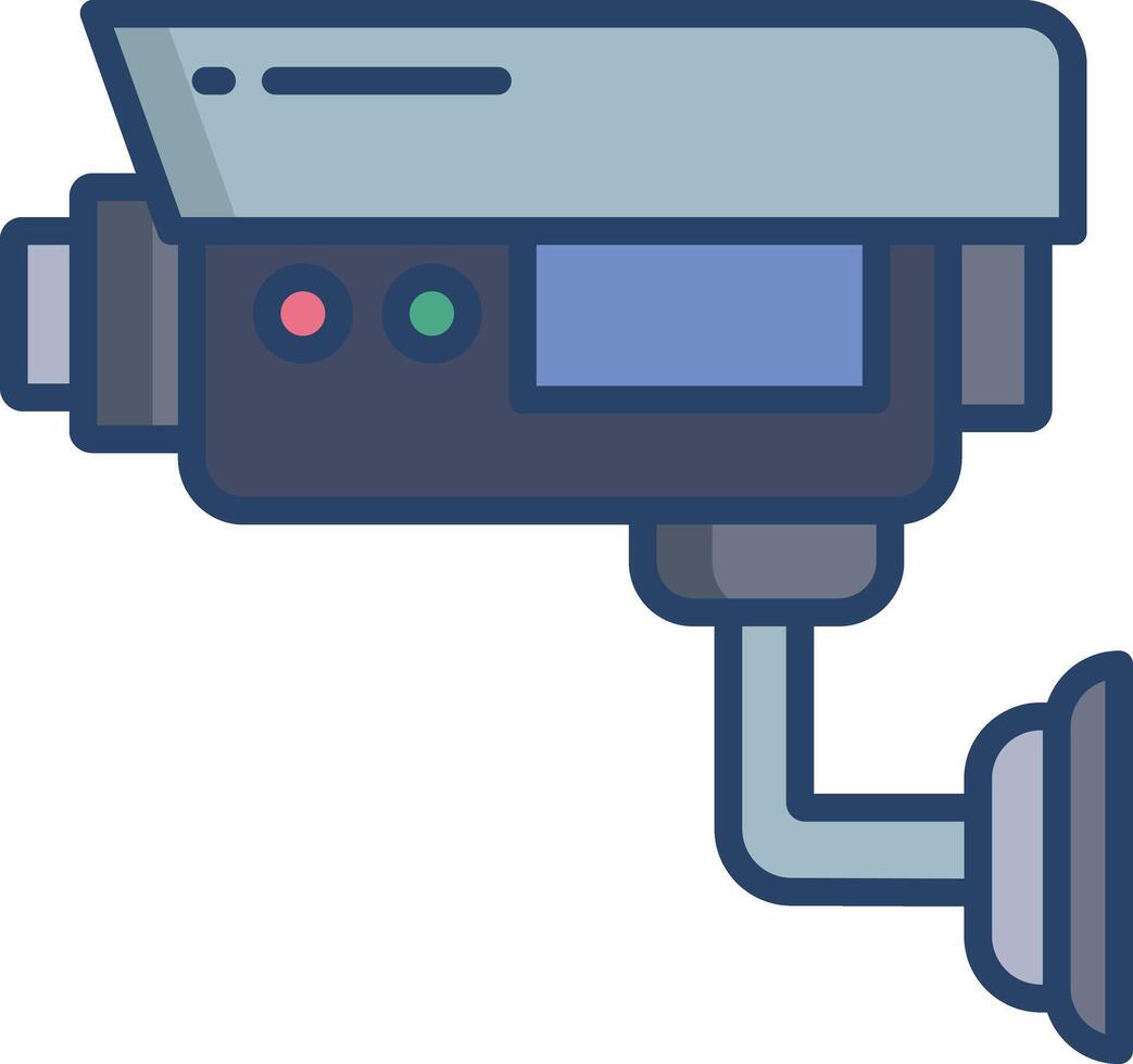 Camera linear color illustration vector
