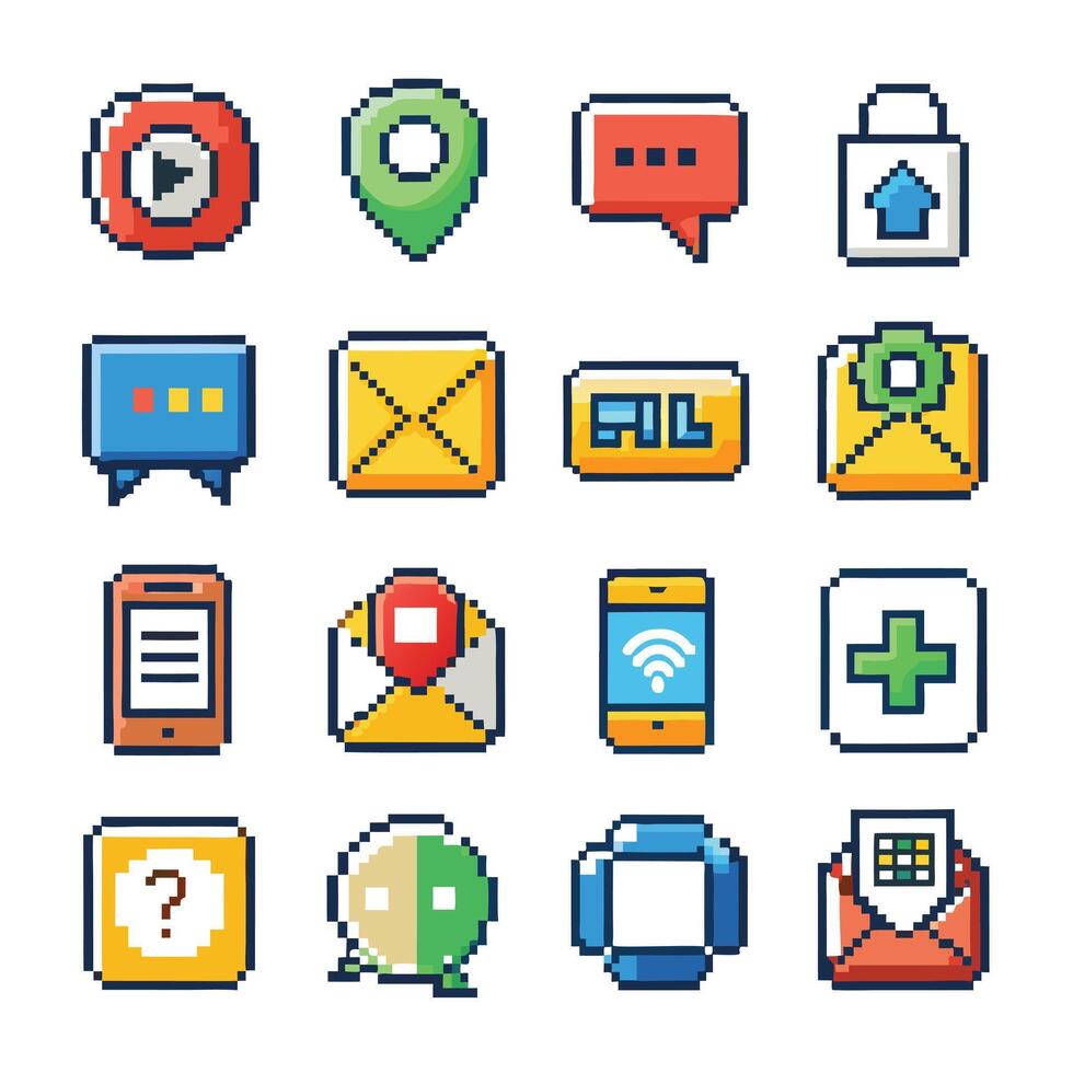 Contact Us icon set collection for websites and mobile applications vector