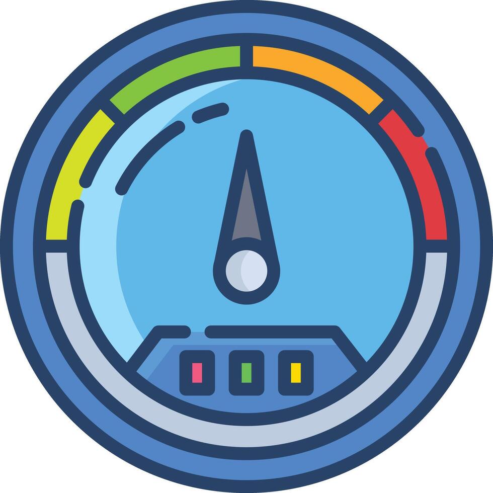 Meter linear color illustration vector