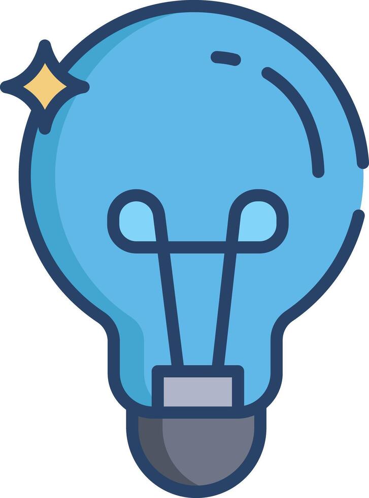 tungsten bulb linear color illustration vector