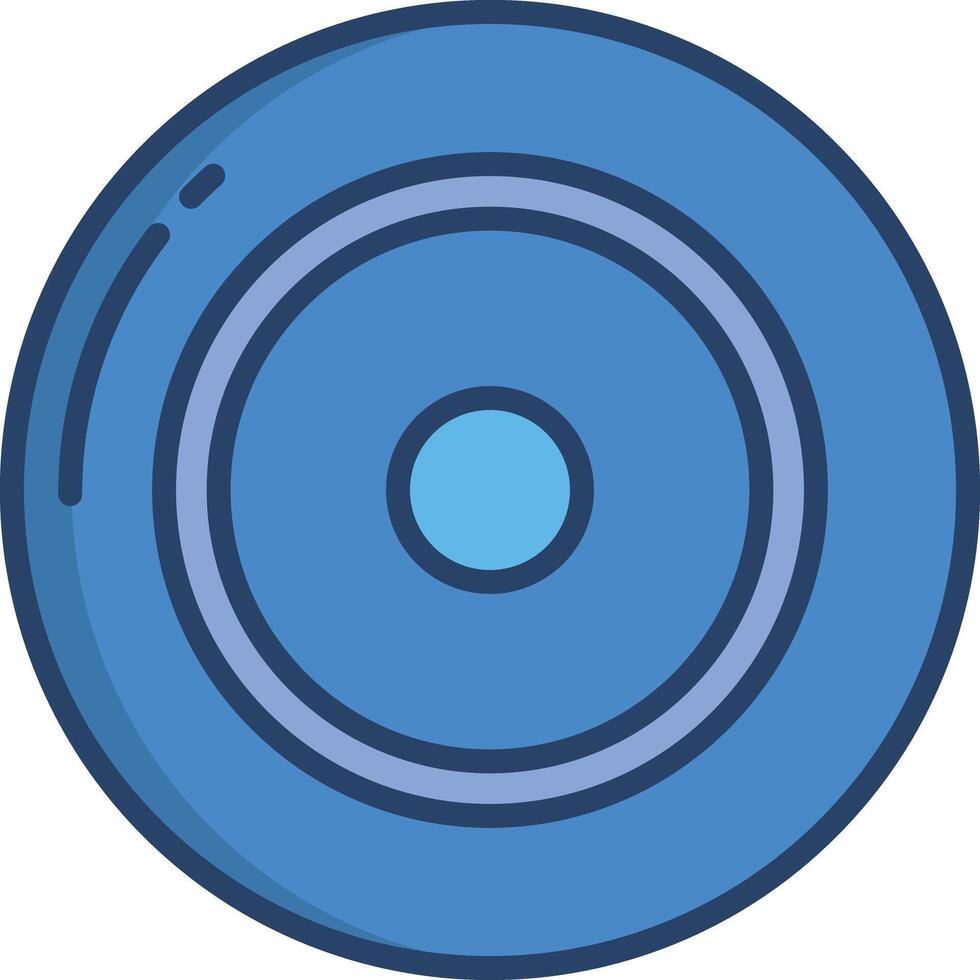 Frisbee linear color illustration vector
