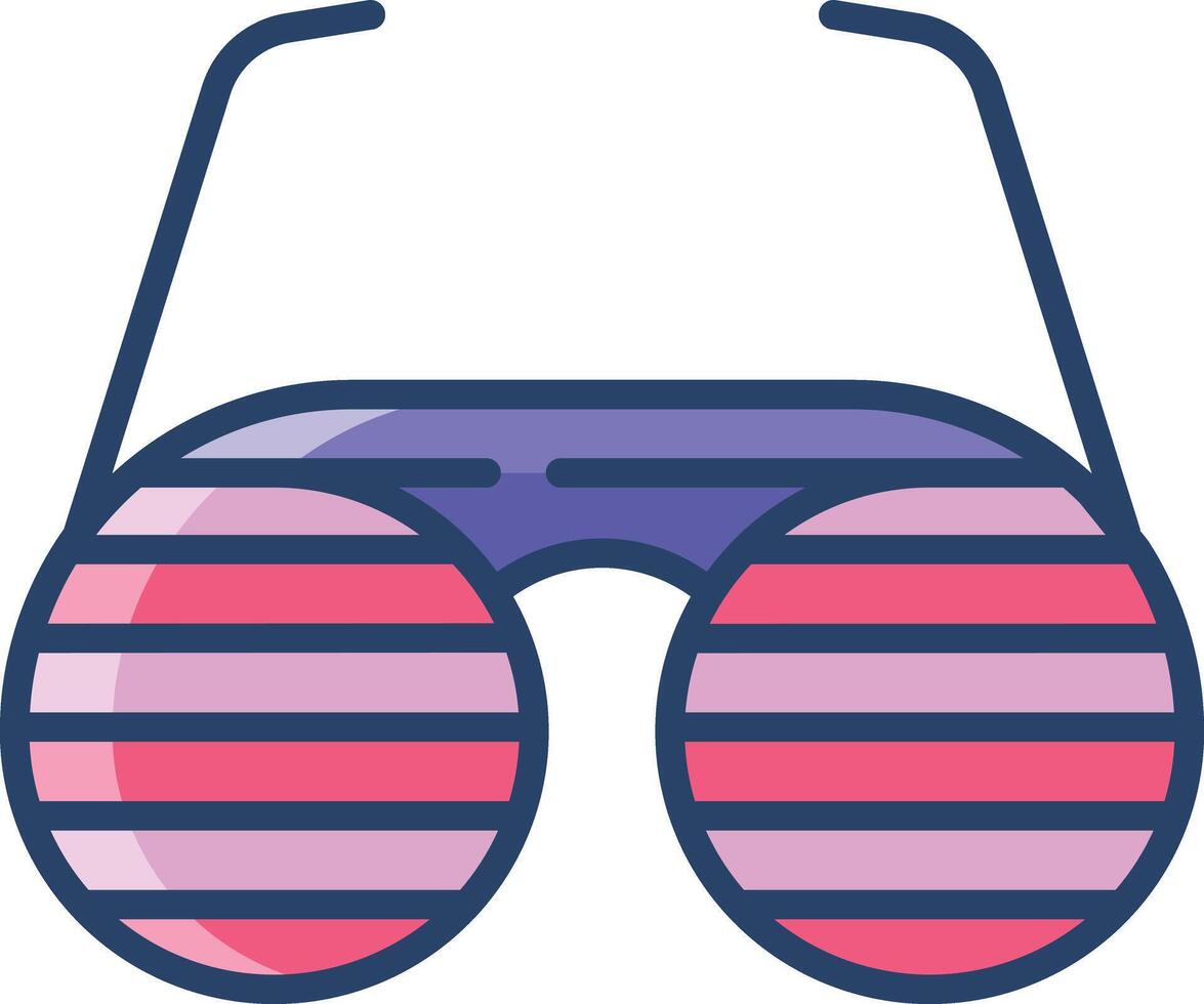 Sunglasses linear color illustration vector