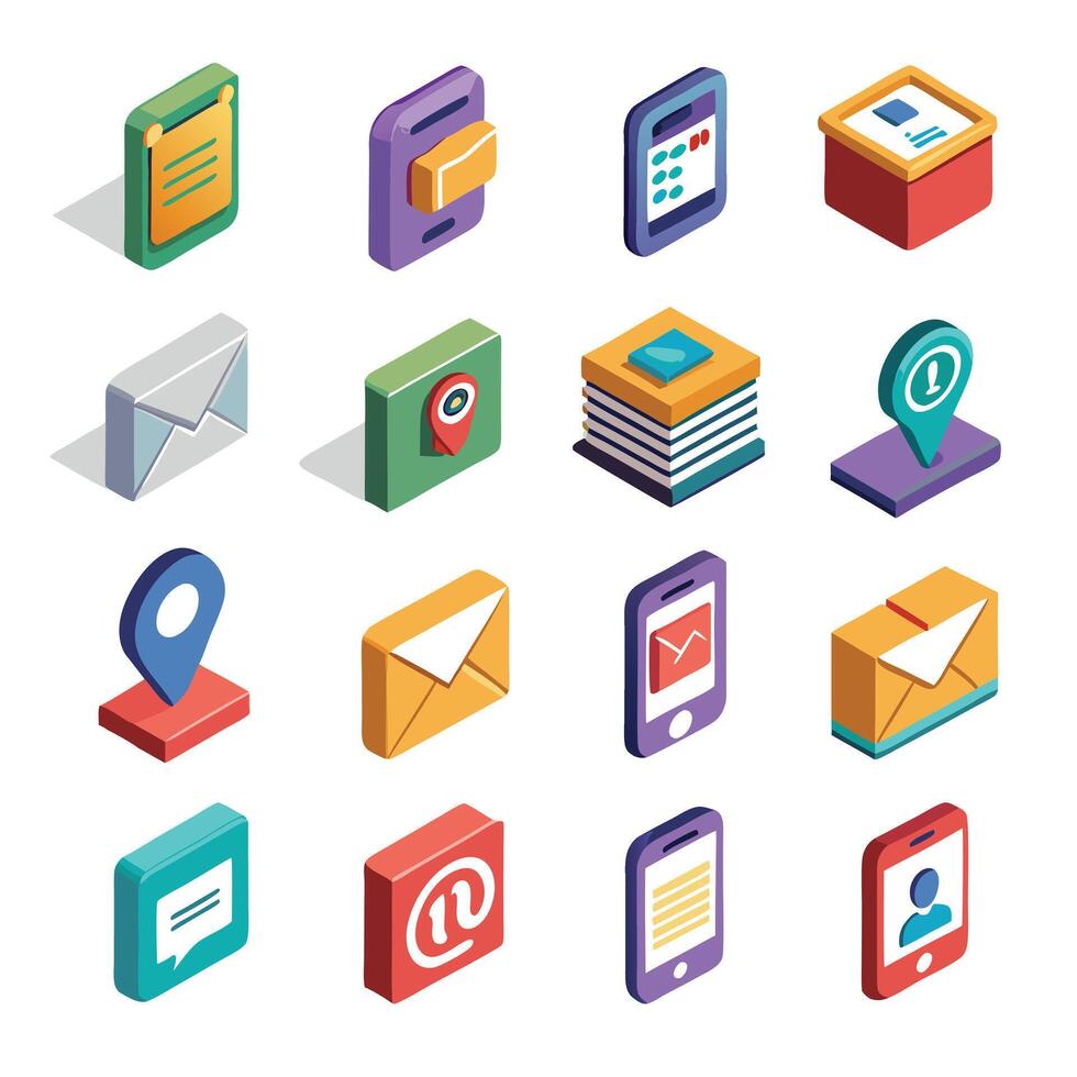 Contact Us icon set collection for websites and mobile applicationsContact Us icon set collection for websites and mobile applications vector