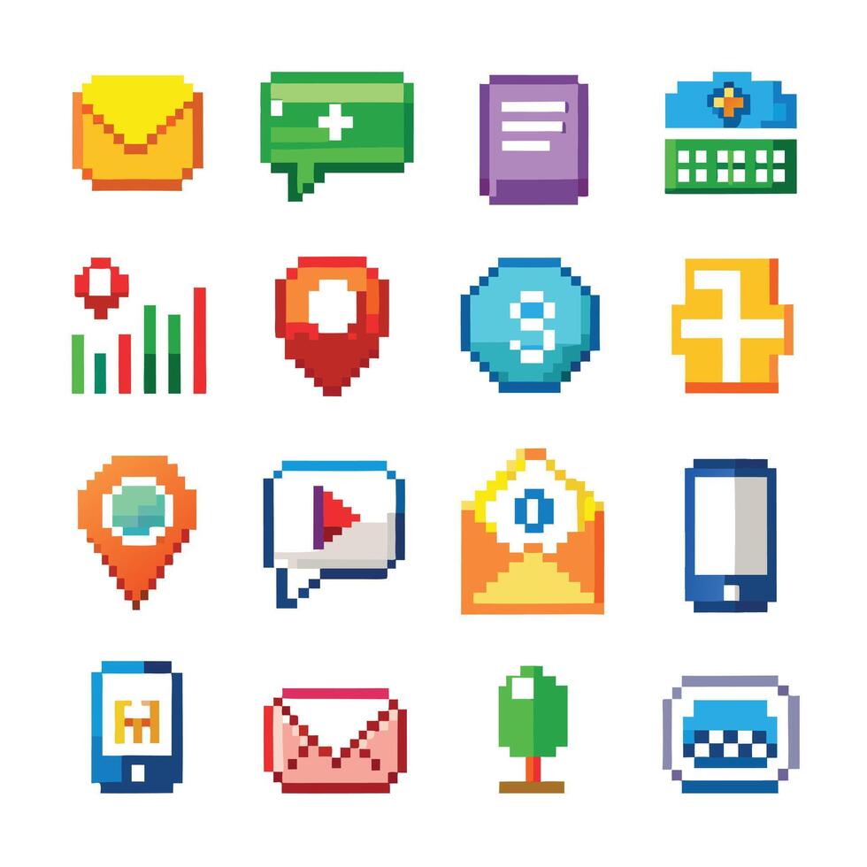 Contact Us icon set collection for websites and mobile applications vector