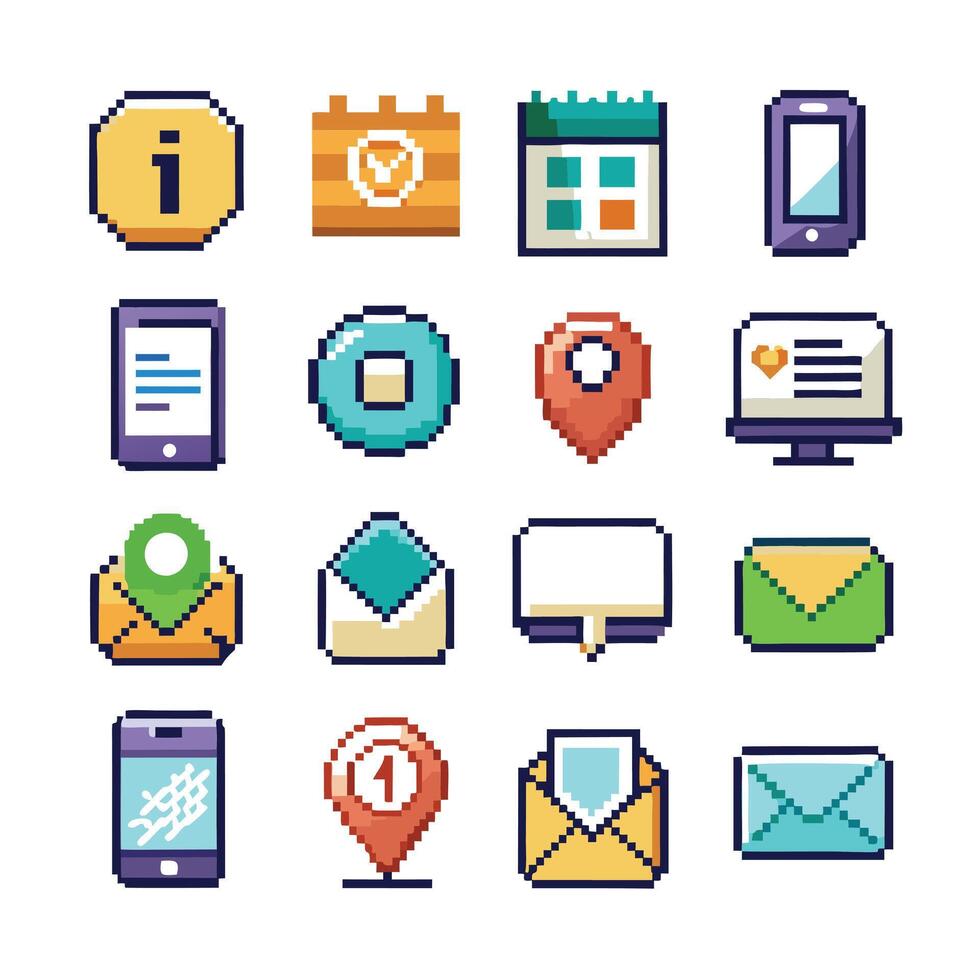 Contact Us icon set collection for websites and mobile applications vector