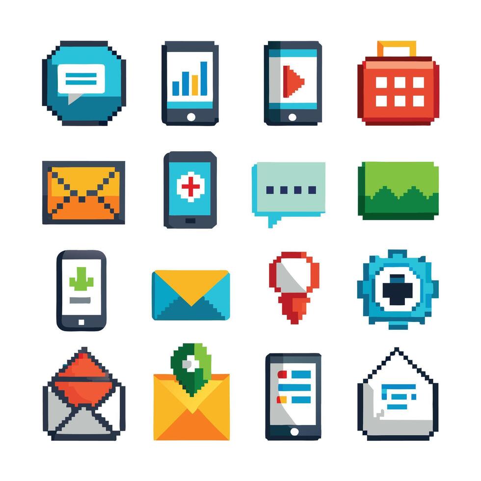 Contact Us icon set collection for websites and mobile applications vector