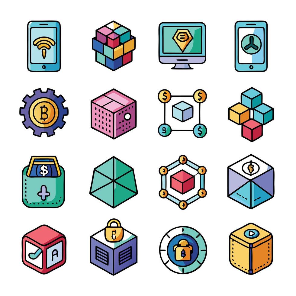 Contact Us icon set collection for websites and mobile applications vector