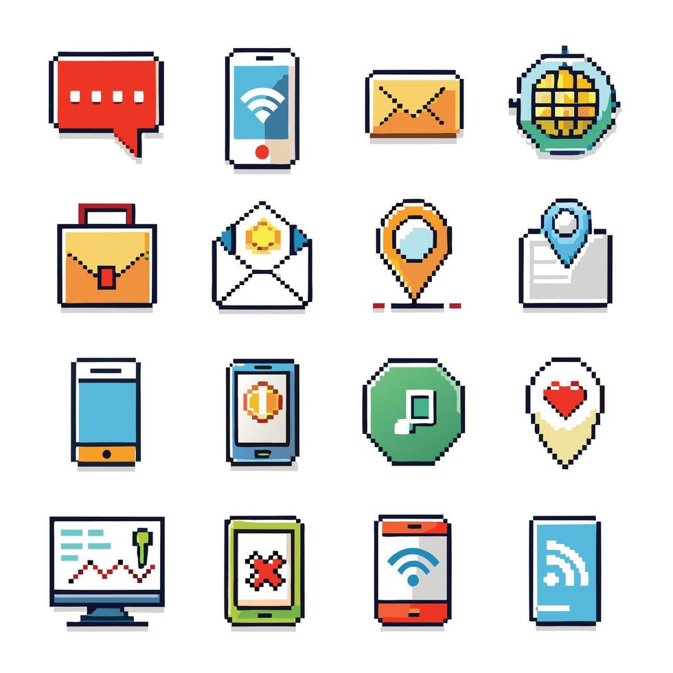 Contact Us icon set collection for websites and mobile applications vector