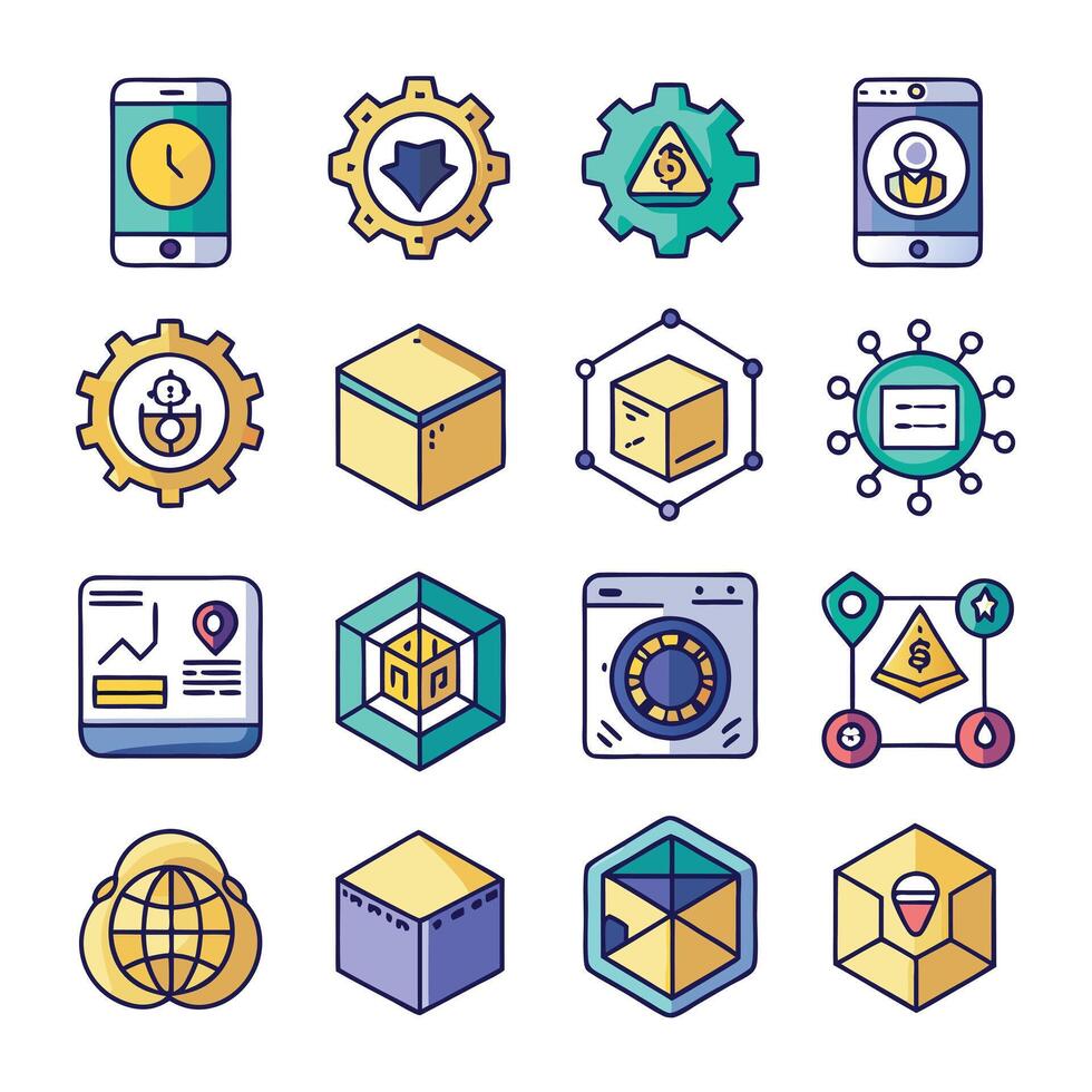 Contact Us icon set collection for websites and mobile applications vector