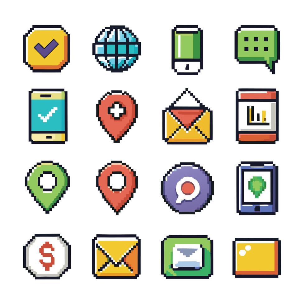 Contact Us icon set collection for websites and mobile applications vector
