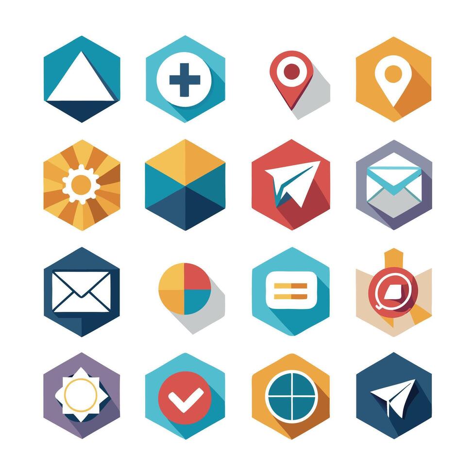 Contact Us icon set collection for websites and mobile applications vector