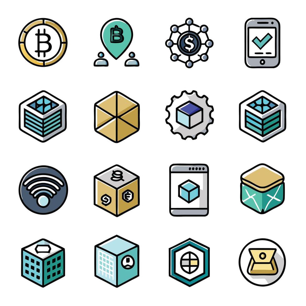 Contact Us icon set collection for websites and mobile applications vector