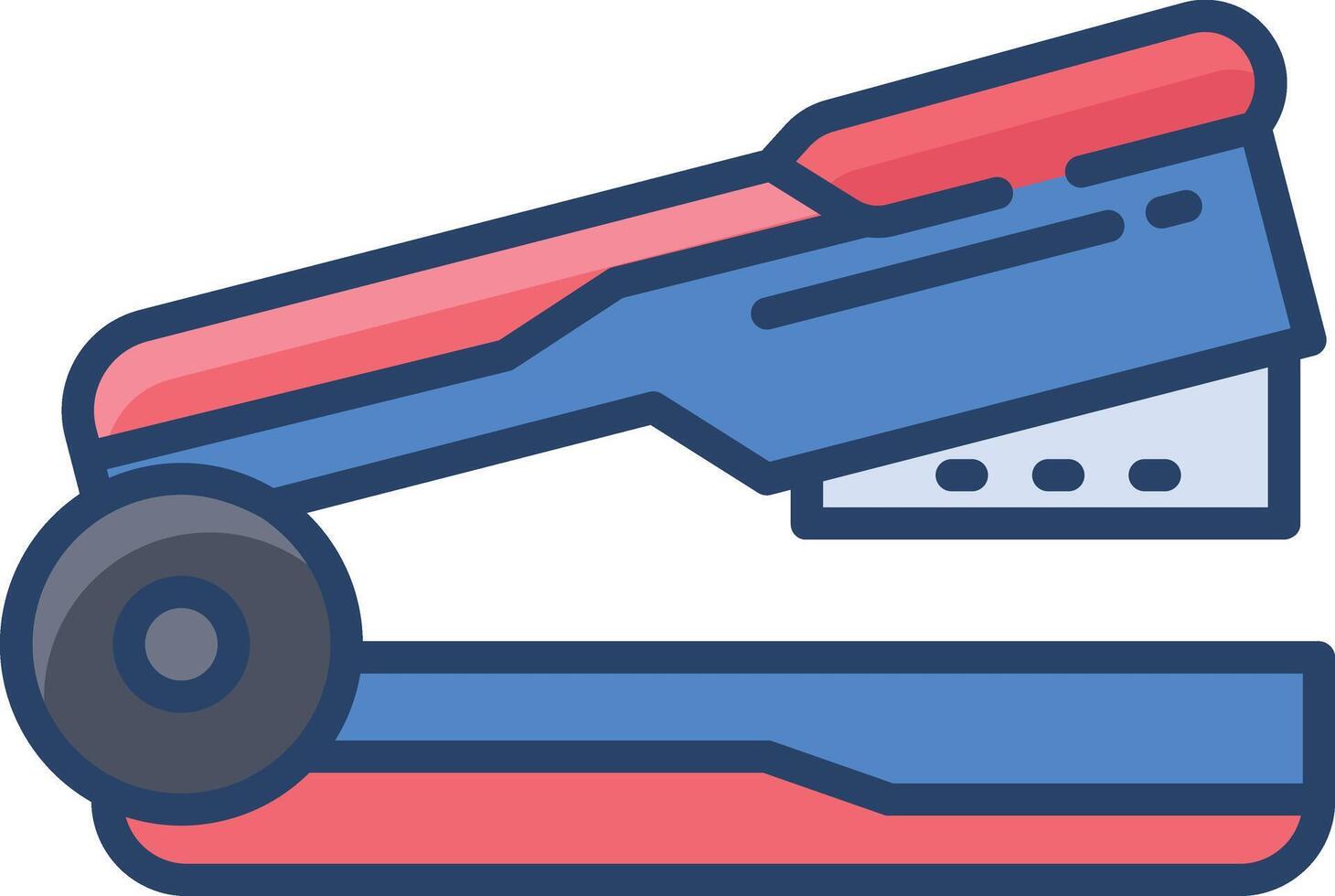 Stapler linear color illustration vector