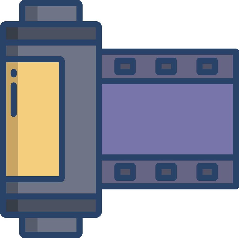 Film linear color illustration vector