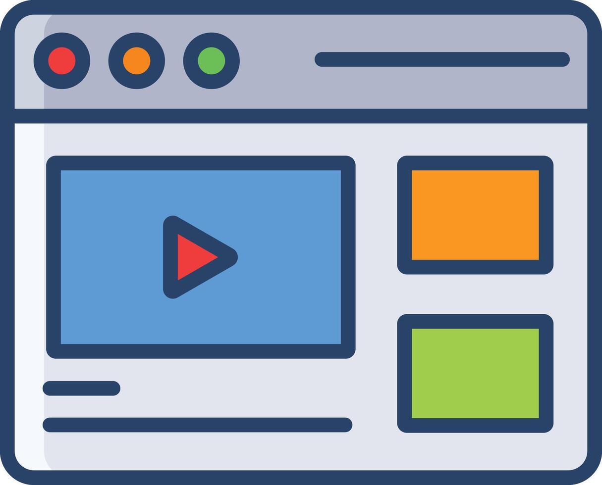 Tutorials linear color illustration vector