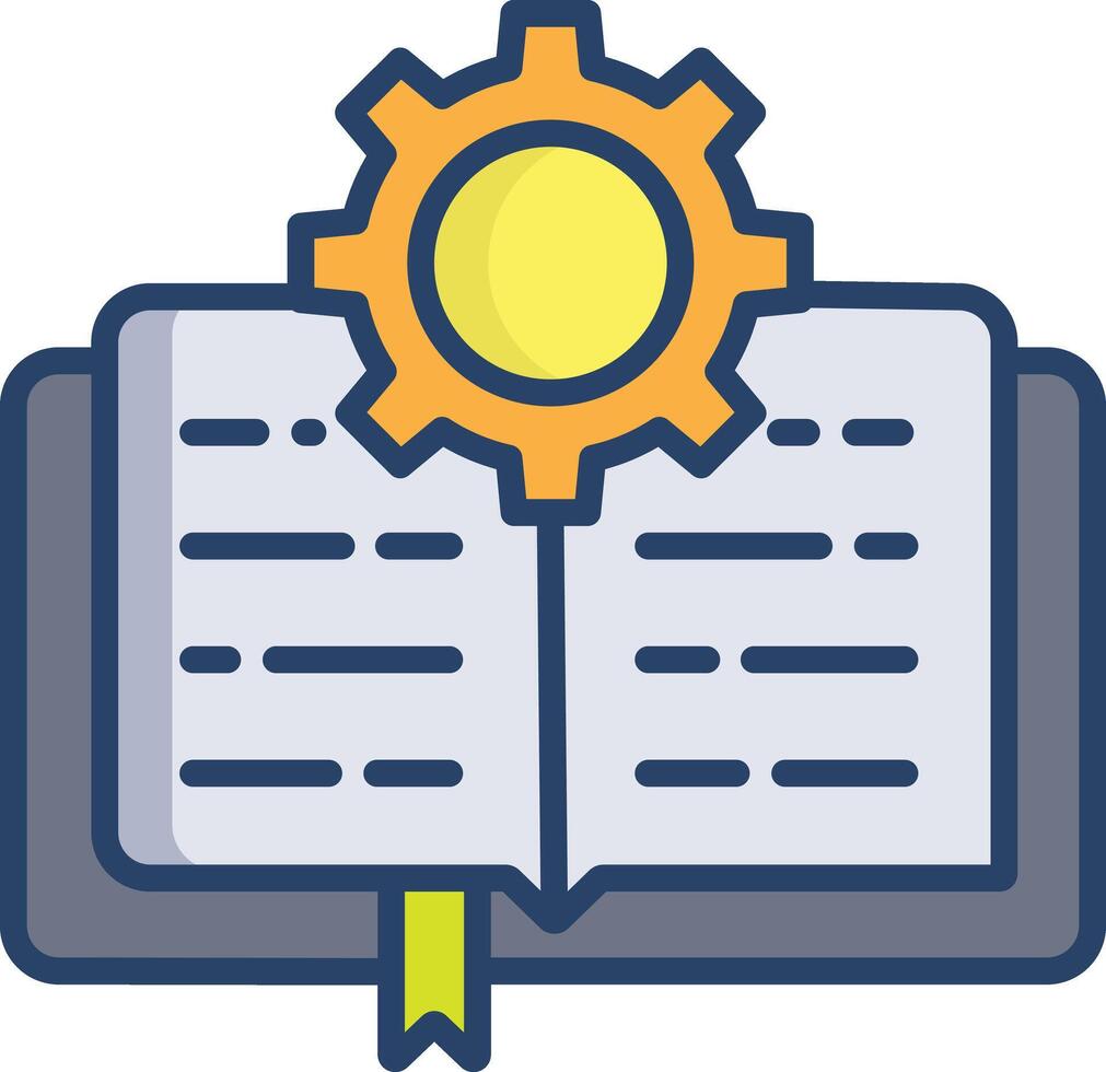 Settings linear color illustration vector
