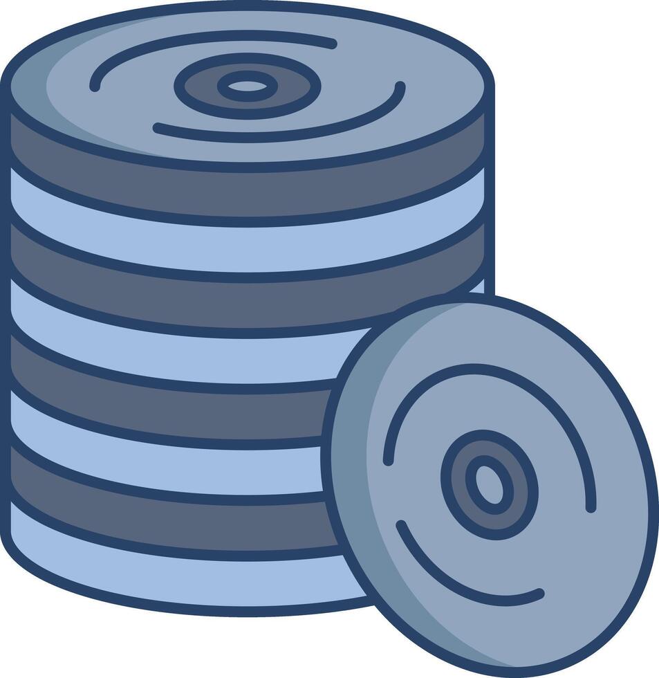 CD Bundle linear color illustration vector