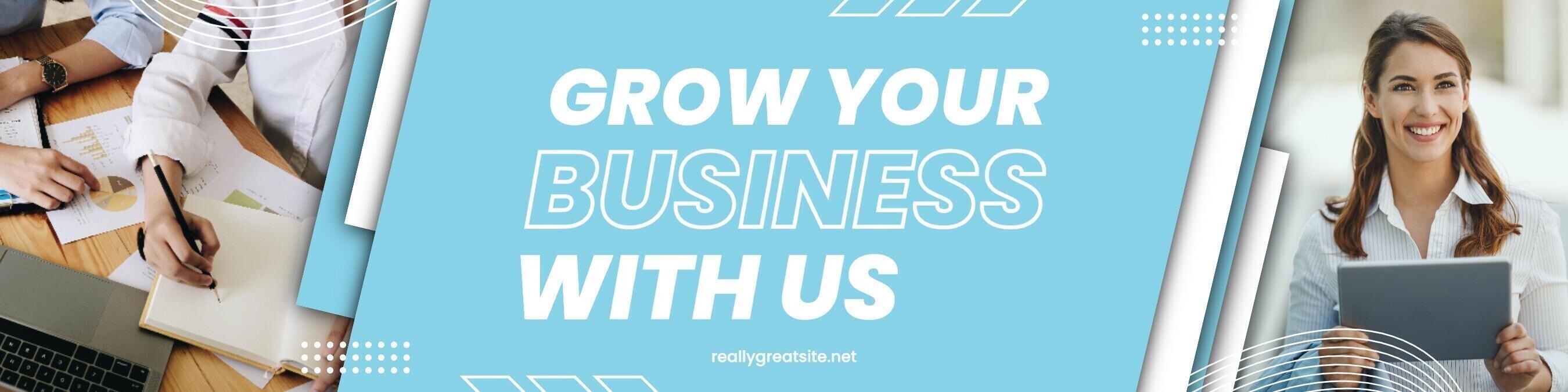 Blue and White Company LinkedIn Banner template