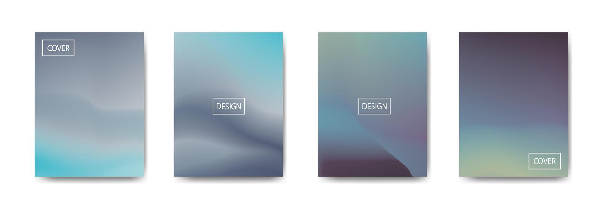 set of abstract background with beautiful gradation color, colorful background for poster vector