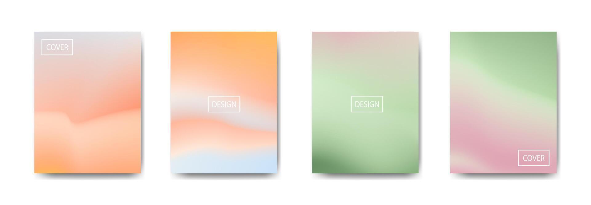 set of abstract background with beautiful gradation color, colorful background for poster vector