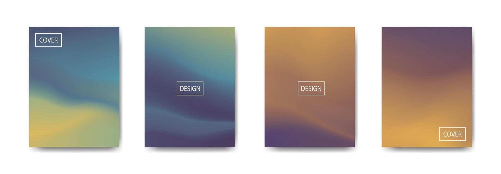 set of abstract background with beautiful gradation color, colorful background for poster vector