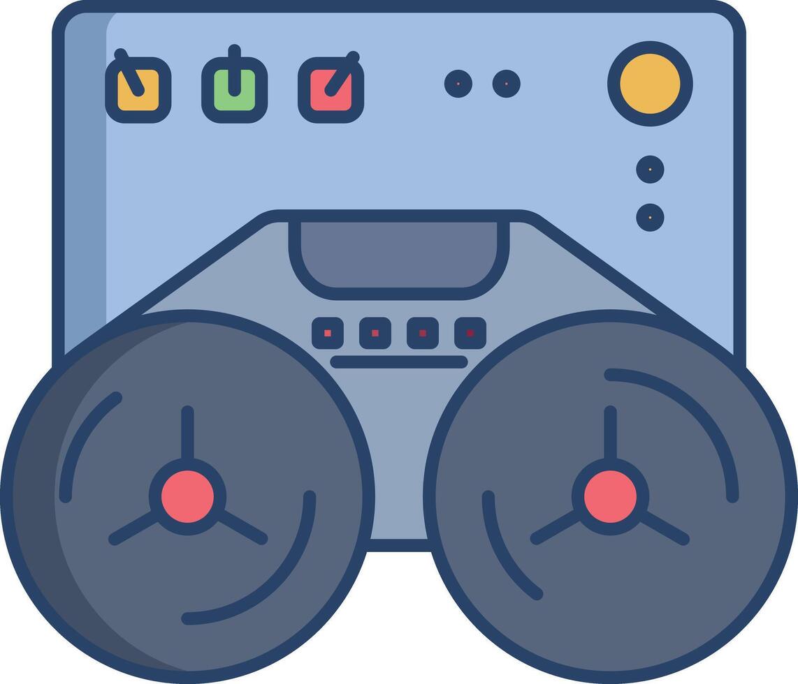 Recording audio linear color illustration vector