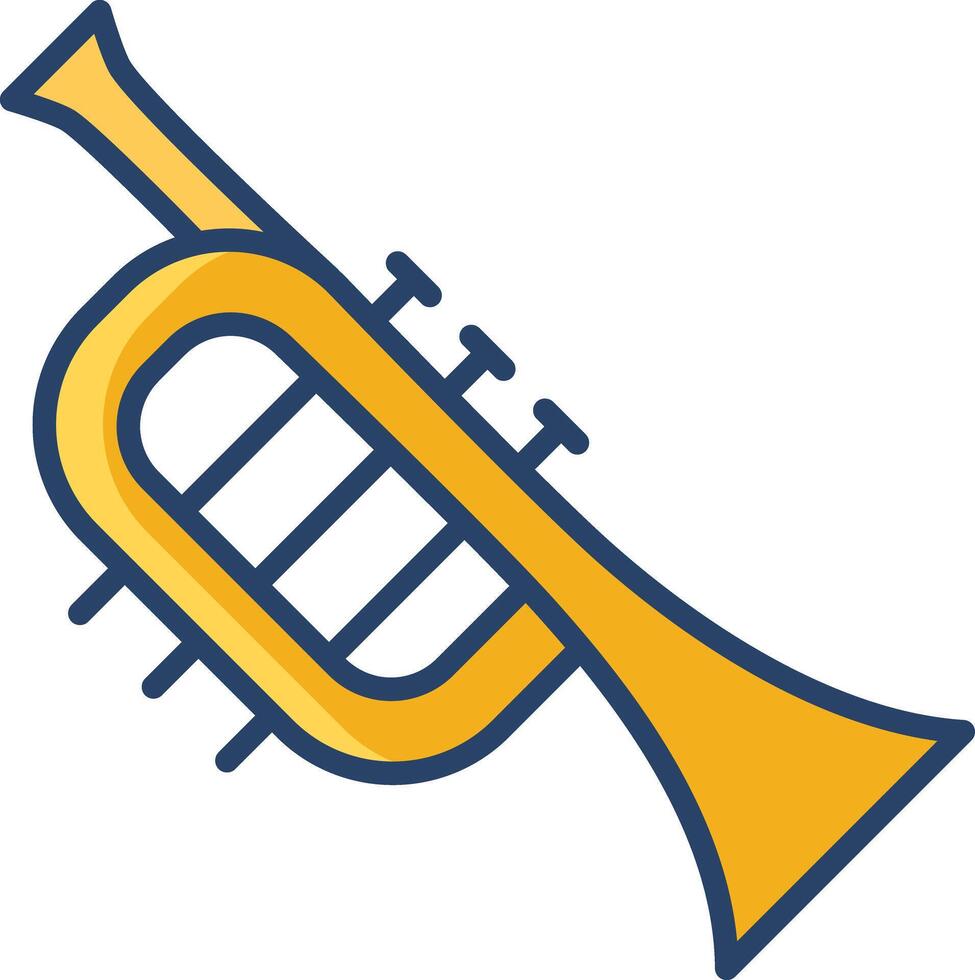 Harmonica linear color illustration vector