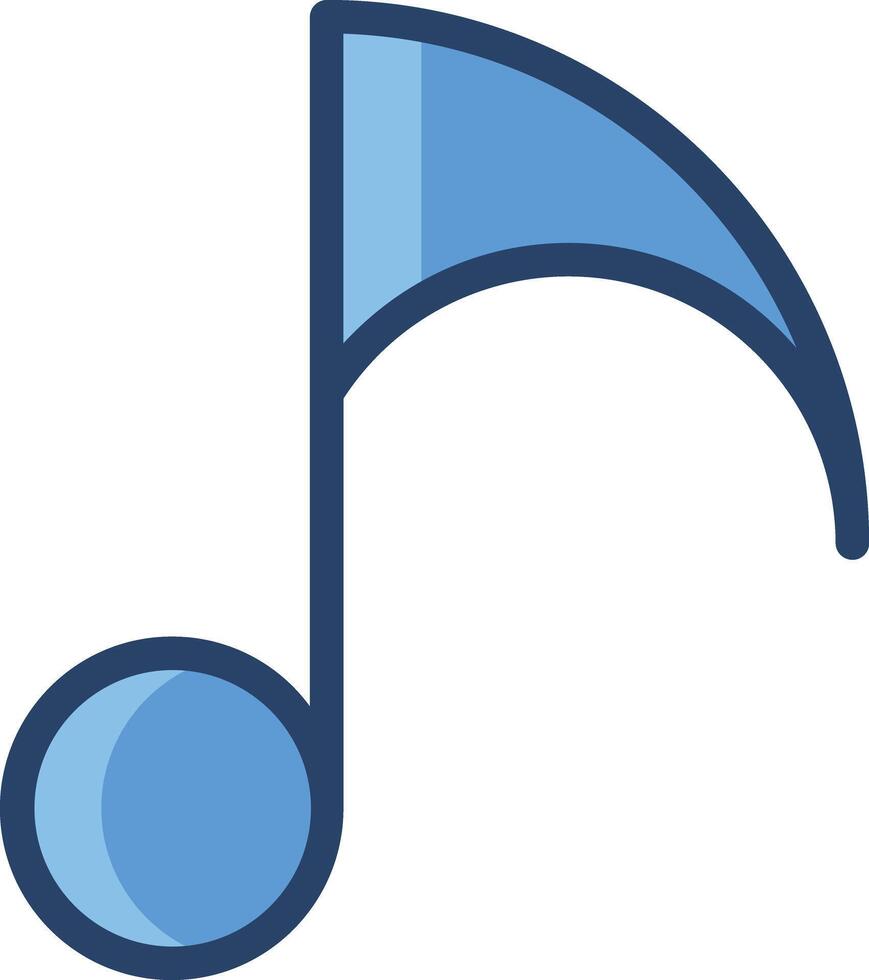 music note linear color illustration vector