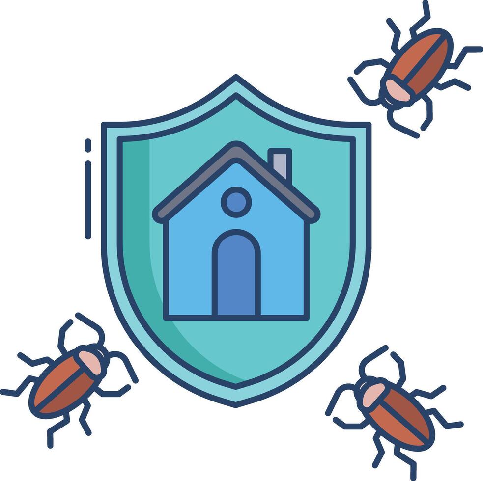 Pest free linear color illustration vector