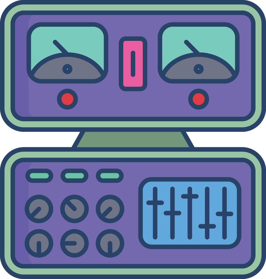 Amplifier linear color illustration vector