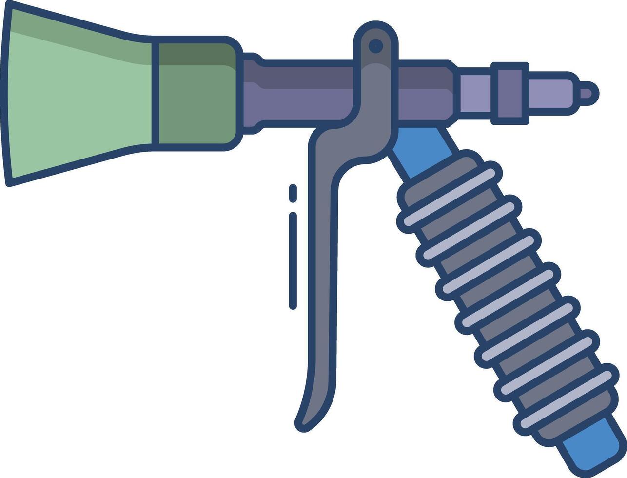 Pesticide gun linear color illustration vector