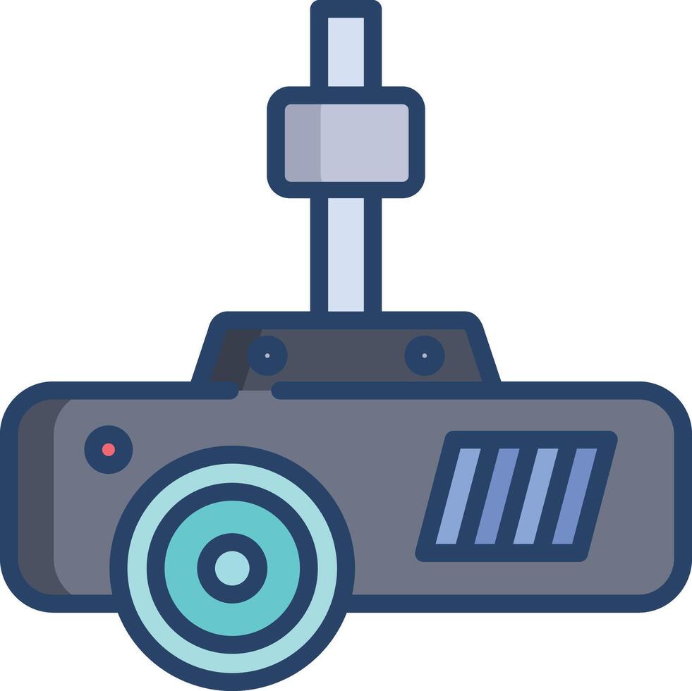 Projector linear color illustration vector