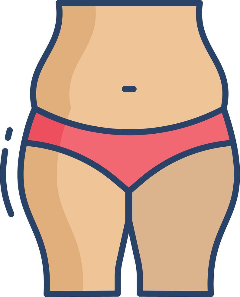 fat linear color illustration vector