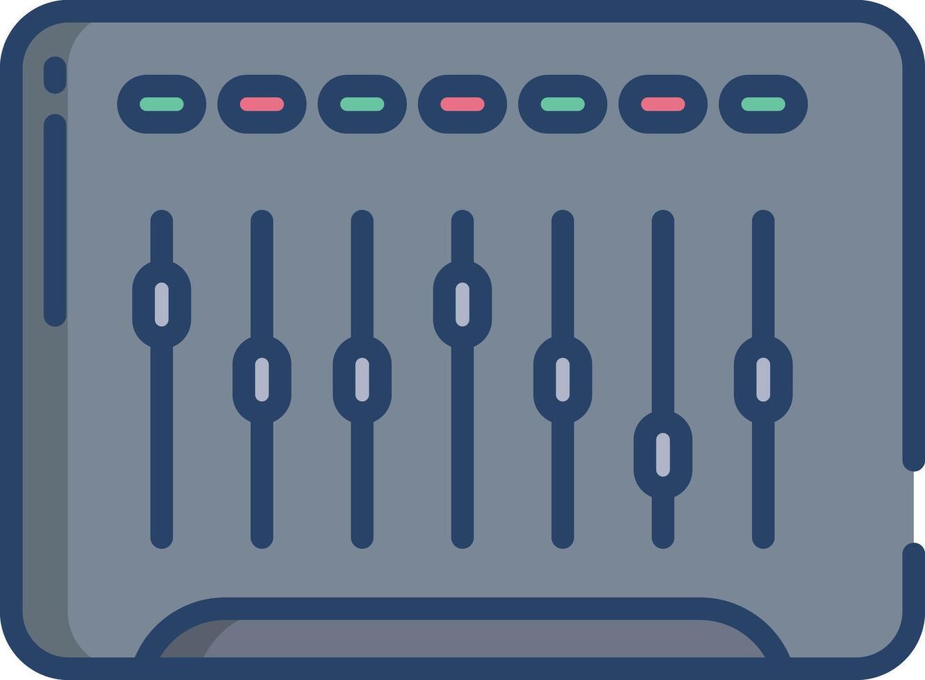 Console linear color illustration vector