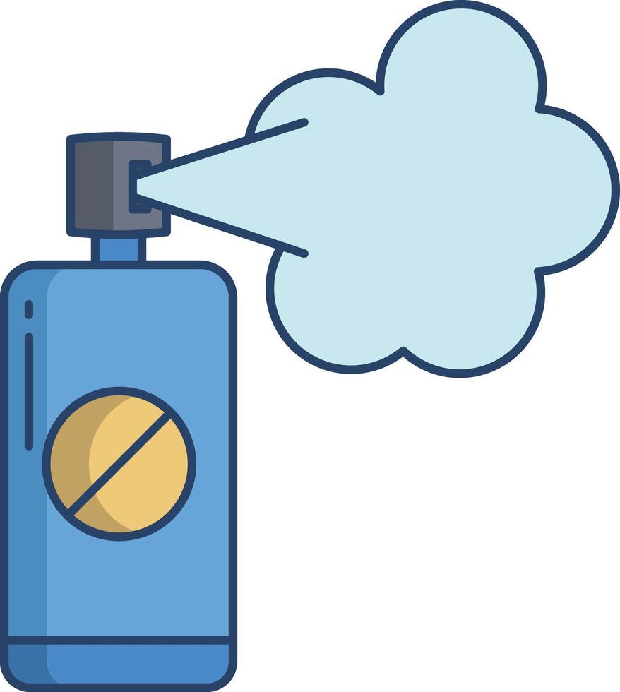 Spray bottle linear color illustration vector