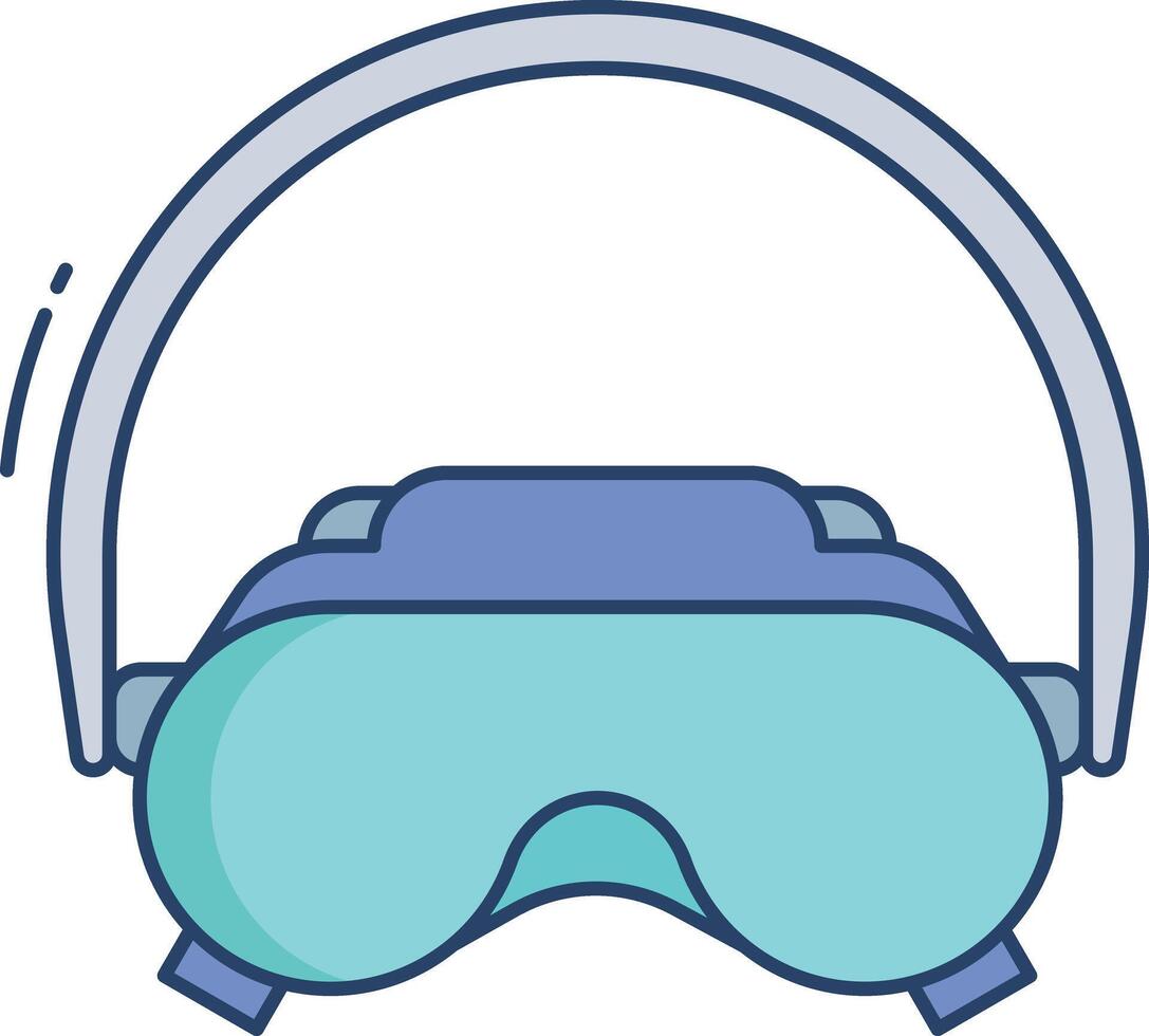 respirator glass linear color illustration vector