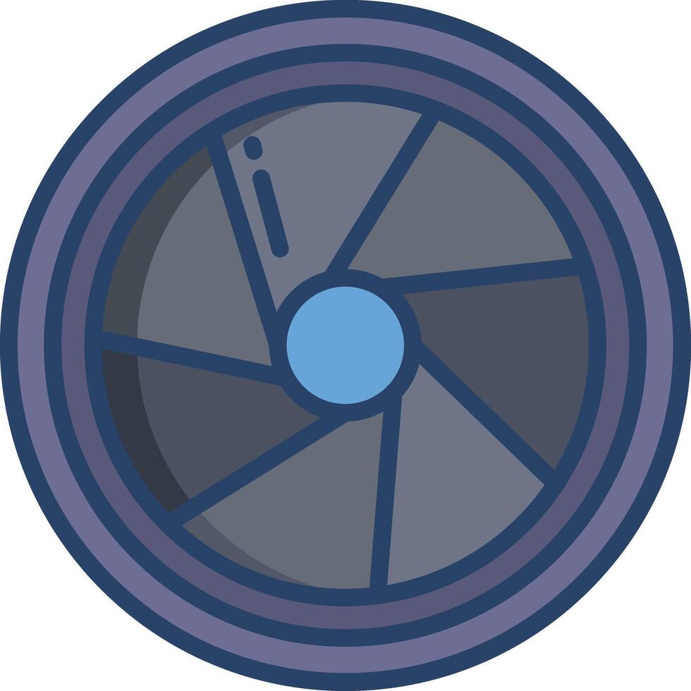 Aperture linear color illustration vector