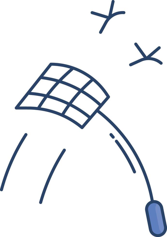 fly swatter linear color illustration vector
