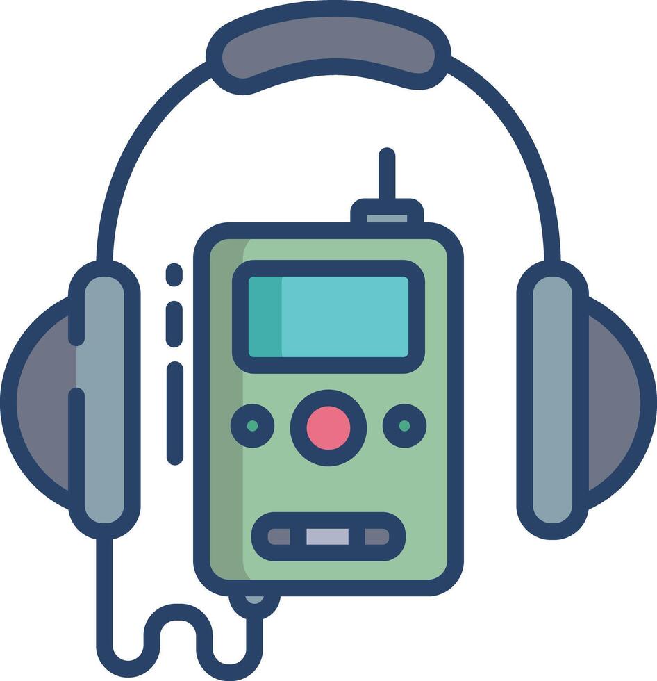 Audio Guide linear color illustration vector