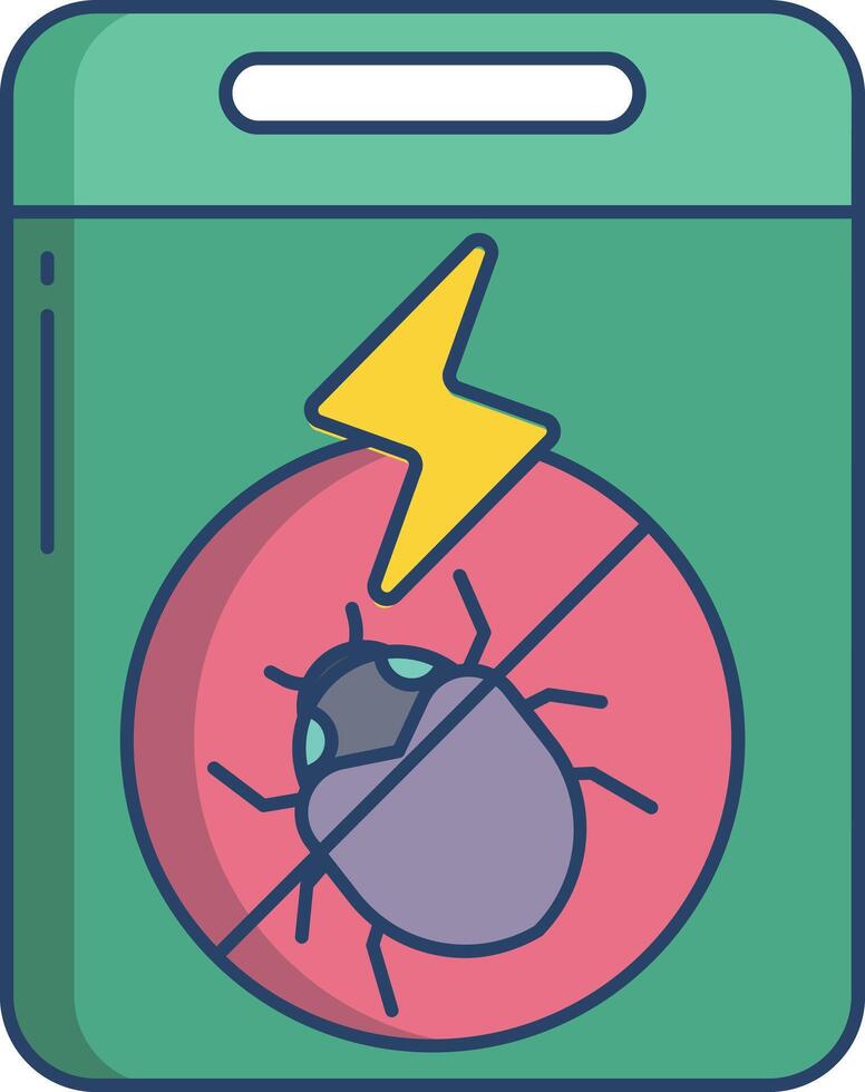 Insect poison linear color illustration vector