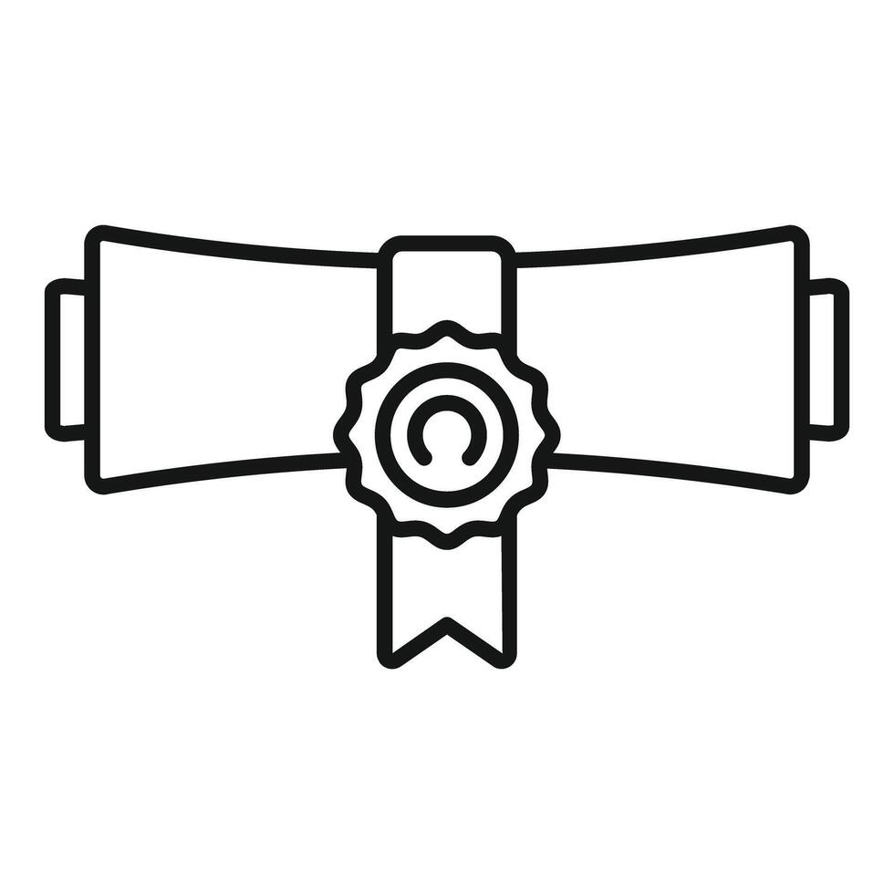 Diploma with ribbon icon vector
