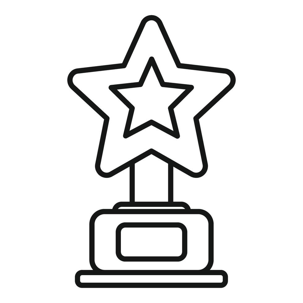 Winning award with star shape concept vector