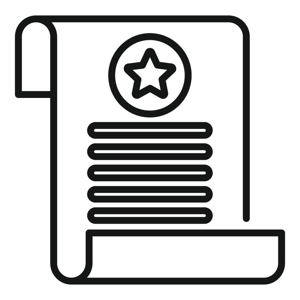 Important document with star award mark vector