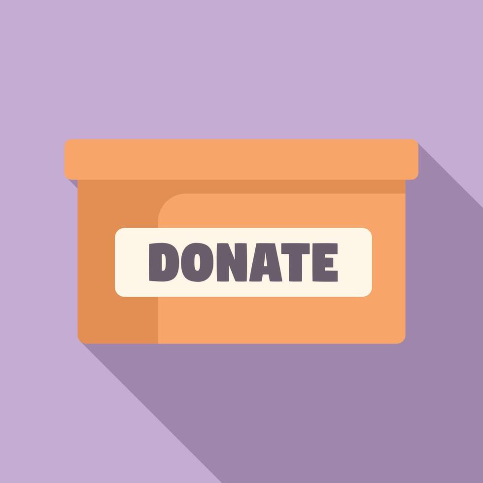 Simple donation box is waiting for people to share what they can vector