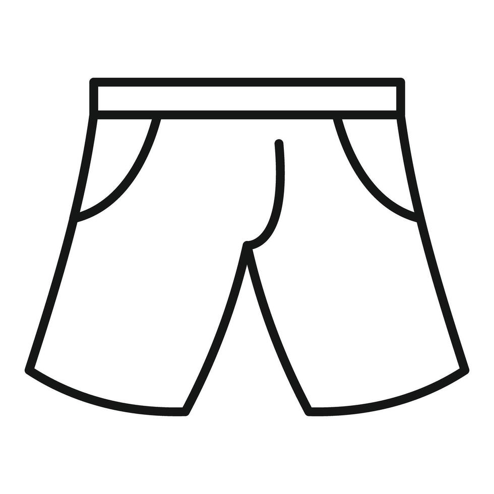 Simple shorts with pockets line art vector