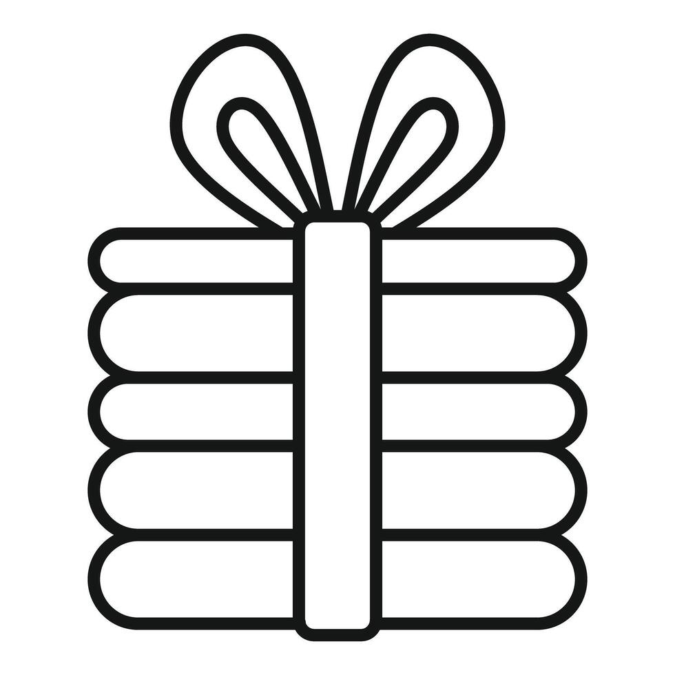 Stack of towels tied with ribbon vector