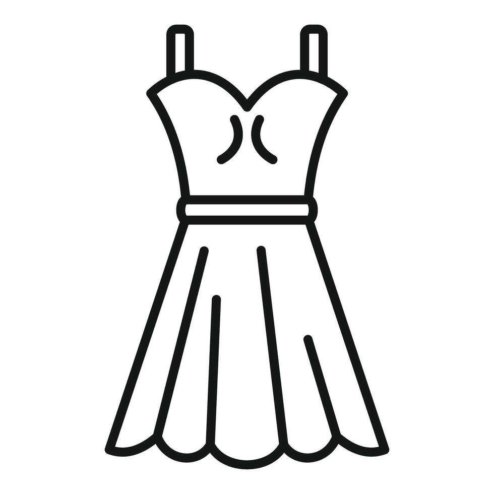 Elegant dress for special occasions line icon vector