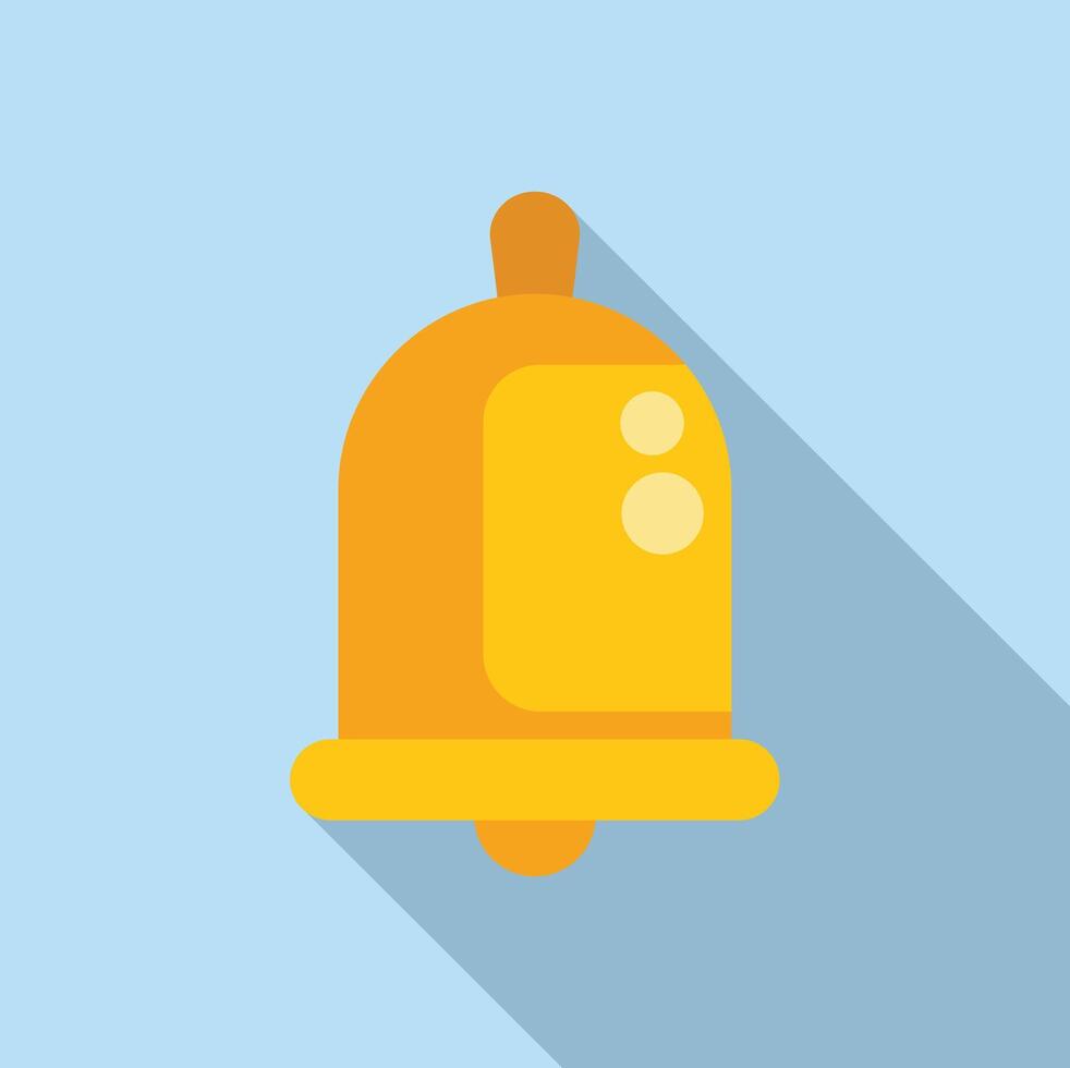 Yellow notification bell ringing loud vector