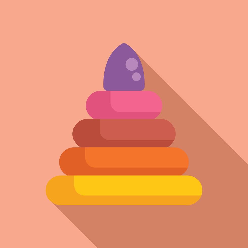 Colorful toy pyramid inspiring early learning vector