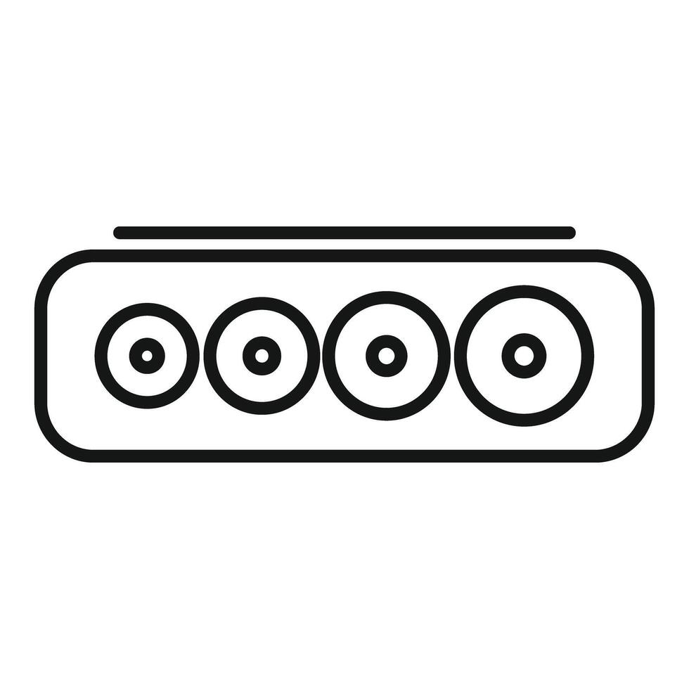 Wireless speaker playing music icon vector